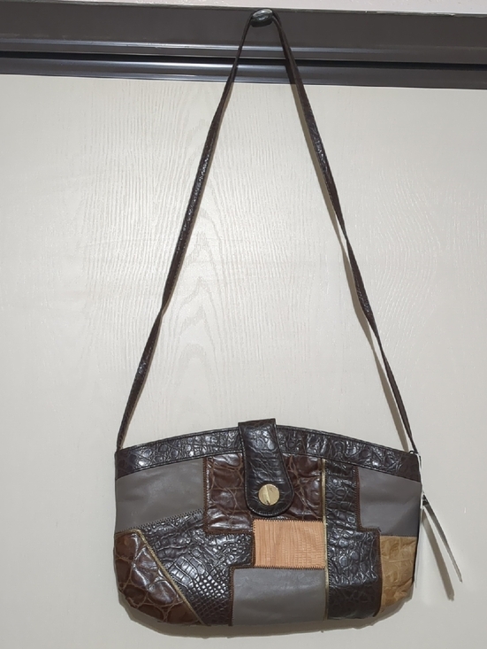 Saks Fifth Avenue Handbags - Vintage Fifth Avenue by Diran saks Patchwork Leather Shoulder Bag Brown NWT
